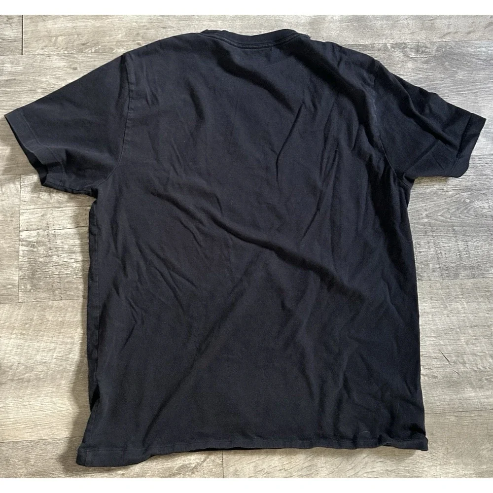 True Religion T Shirt Mens Large Black‎ Red Box Short Sleeve Graphic Tee